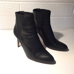 Zara leather high heel boots
