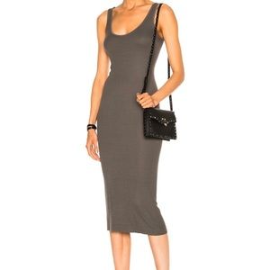 Enza Costa Rib tank dress in Sage