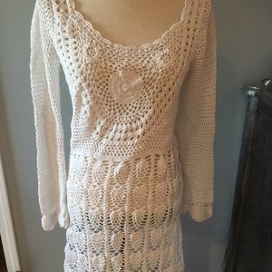 White Crocheted Dress