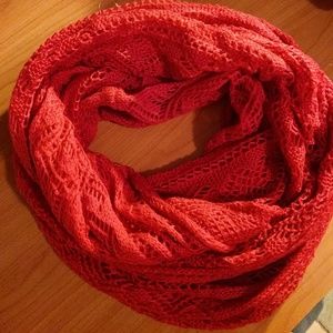 Beautiful red infinity scarf