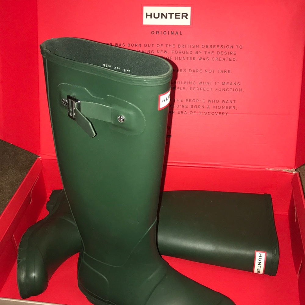 Matte Green Hunter Boots
