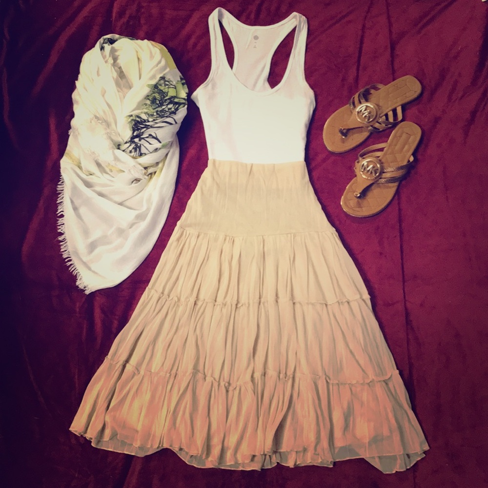 **IZ BYER CALIFORNIA** Tiered Gauze A-Line Skirt
