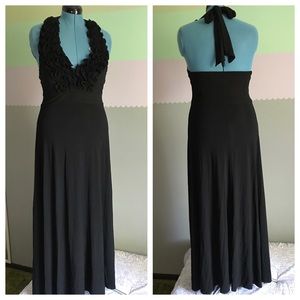 Ruffle top halter dress