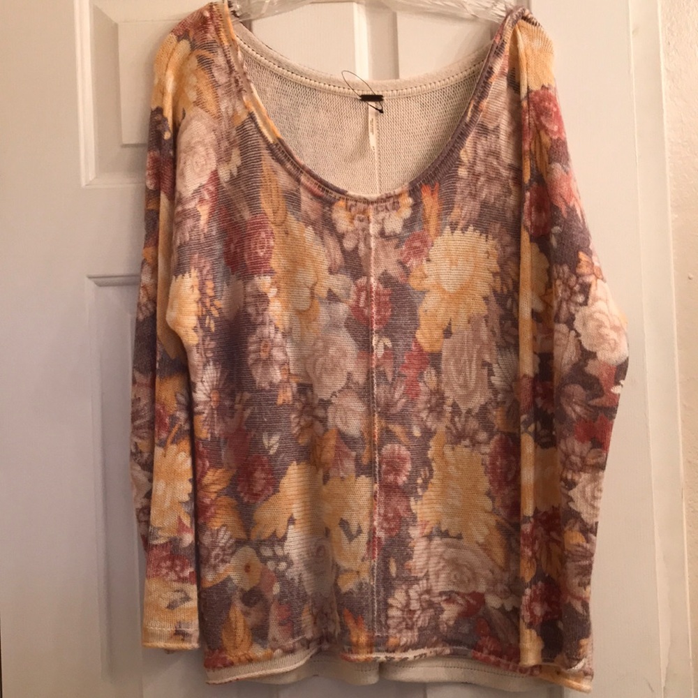 Free people floral sweater