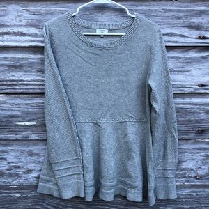 Gray Crown and Ivy Babydoll Sweater