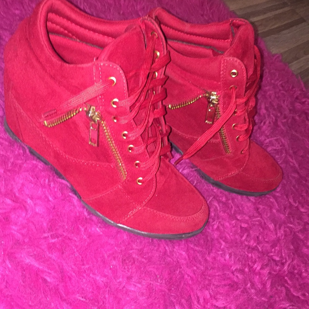 high heel sneaker boots!