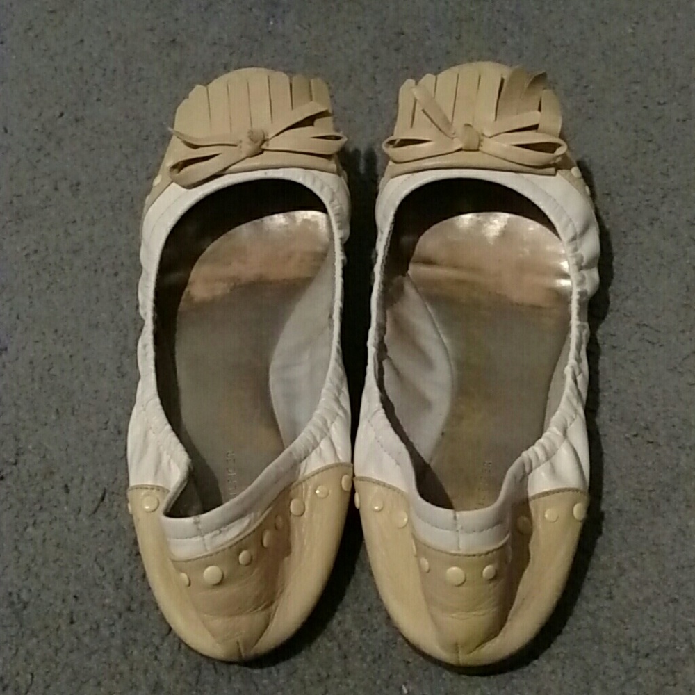 White and yellow loafers