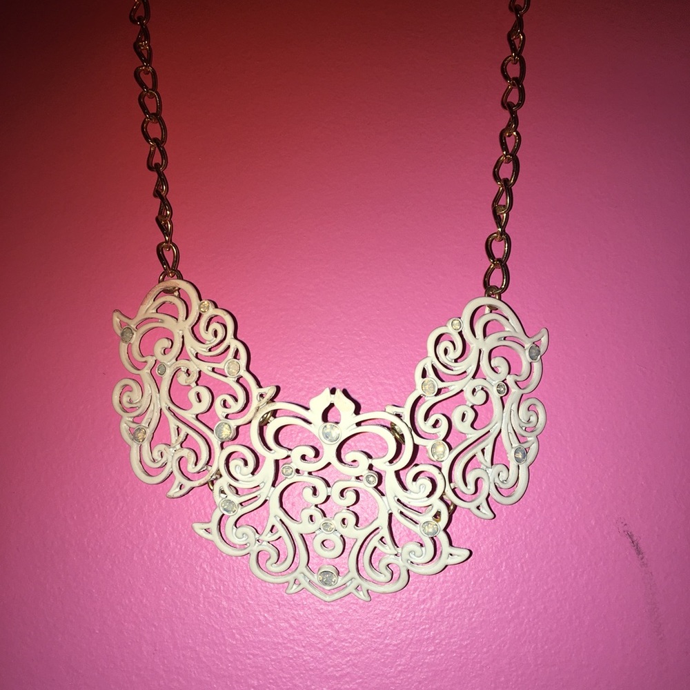 White Statement Necklace (Francesca's)