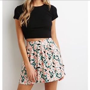 floral mini skirt