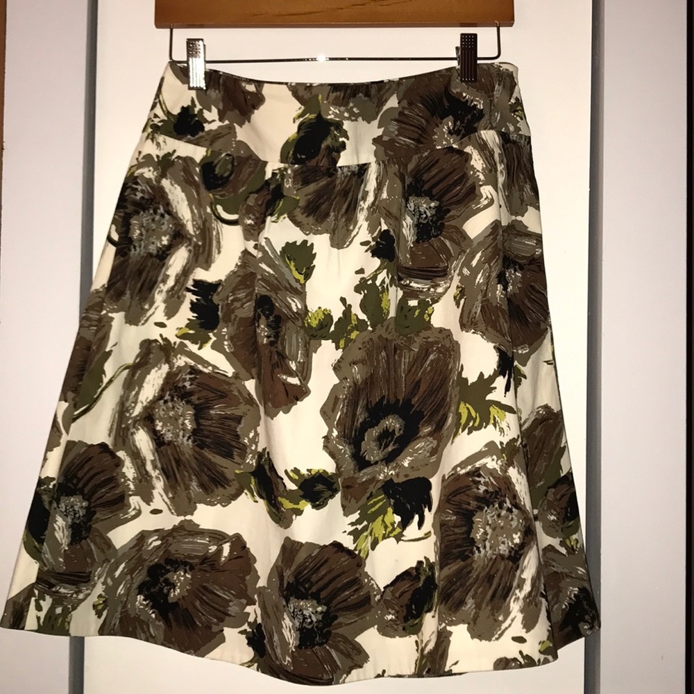 JCrew Cotton Printed Skirt