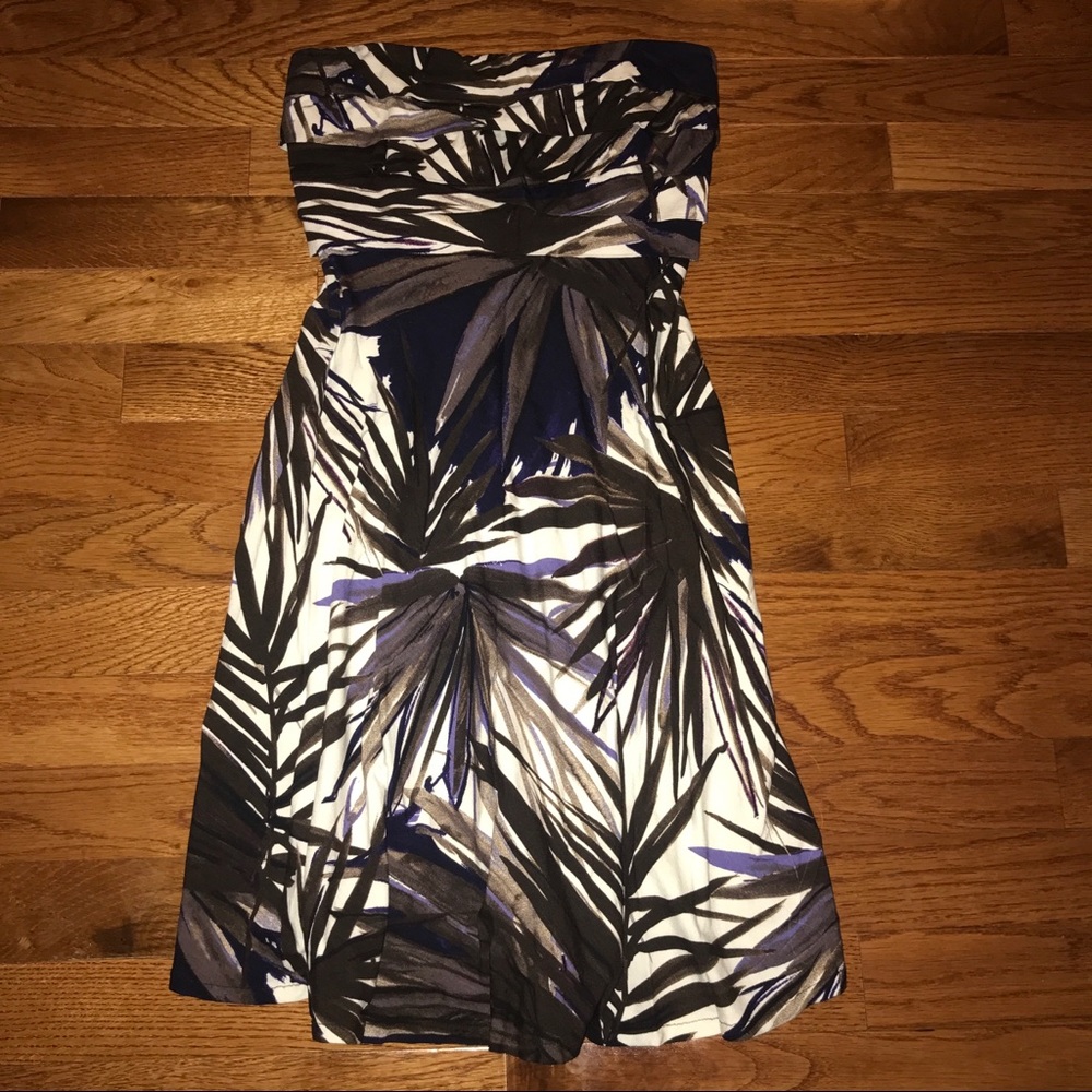 XS Caché Tropical Print Dress