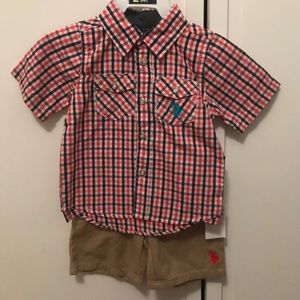 US Polo Assn Toddler boy set.