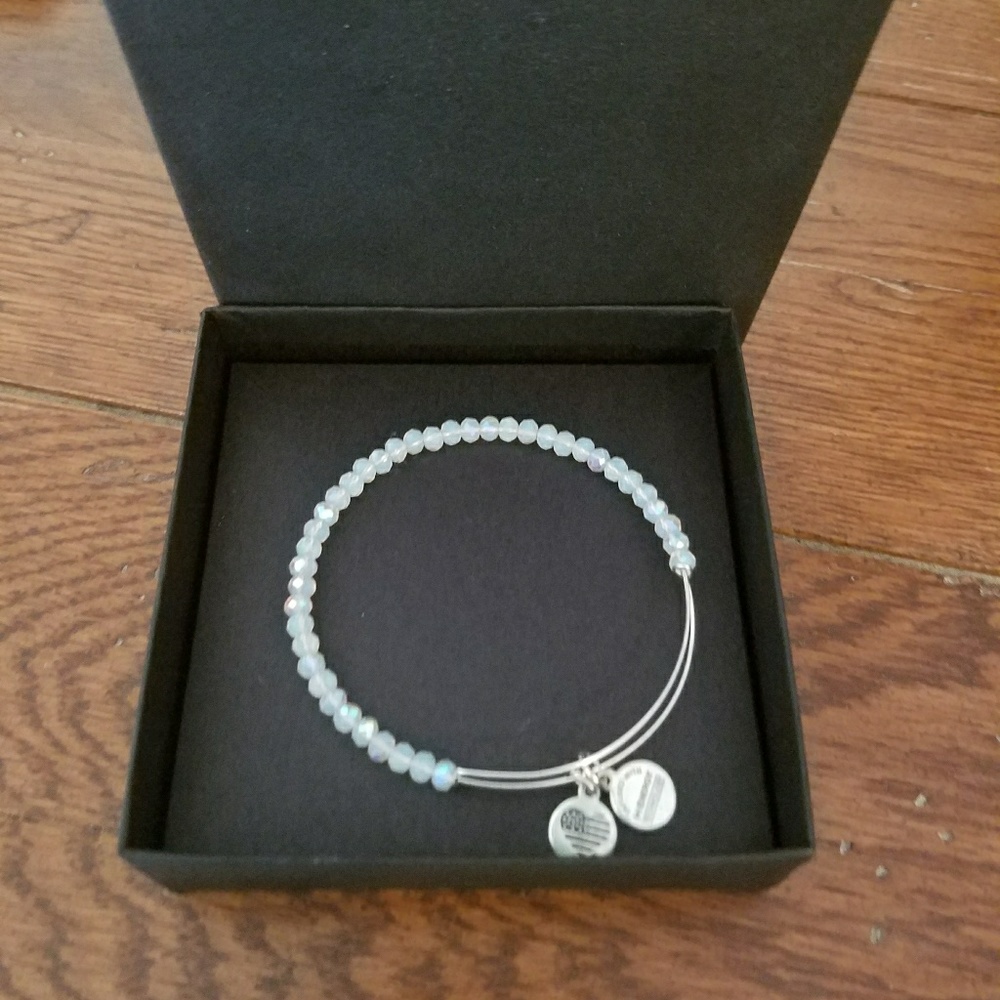 Authentic Alex and Ani Moonlight Beaded Wire Brace