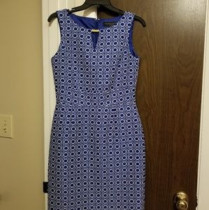 Blue Tahari Levine Midi Dress