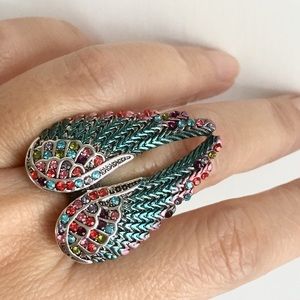 ANGEL WINGS Multicolor Crystal Rhinestones Ring