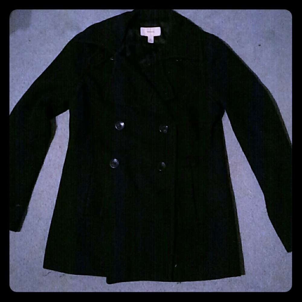 Black peacoat