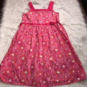 Girls 14 pink & orange Daisy print  Dress