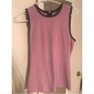 L’Agence tank top with lambskin trim