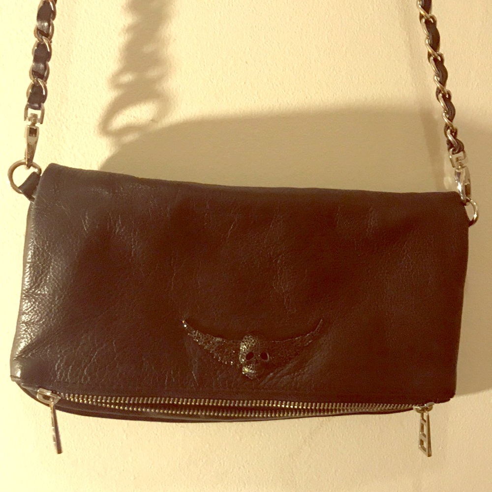 Zadig & Voltaire black leather purse