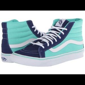 Teal and Blue High-top Vans Sz 8💙💚