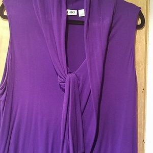 Sleeveless deep purple top