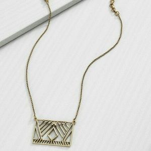 Silpada K&R The Geometric Gate Brass Necklace