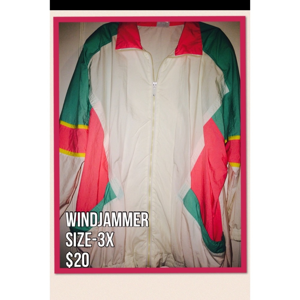 Fuchsia, sea foam windjammer