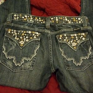 Miss Me Studded Jeans in Silverado, 28, Inseam 34