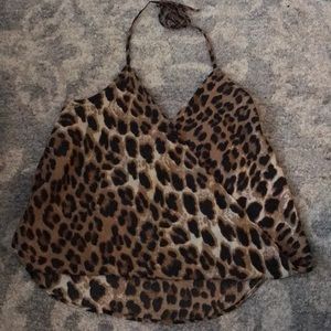 Leopard print halter top