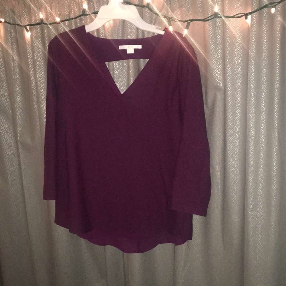 Dark purple 3/4 sleeve blouse! ❤️