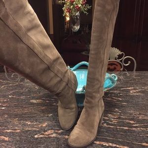 BCBG “OTK” GENUINE SUEDE BOOTS