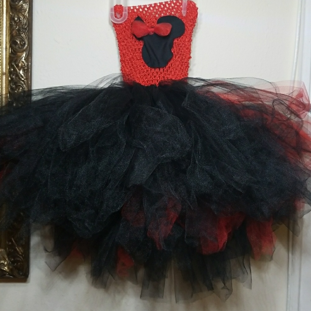 Mini mouse Party Tutu Dress Red/Black Size 3-4T