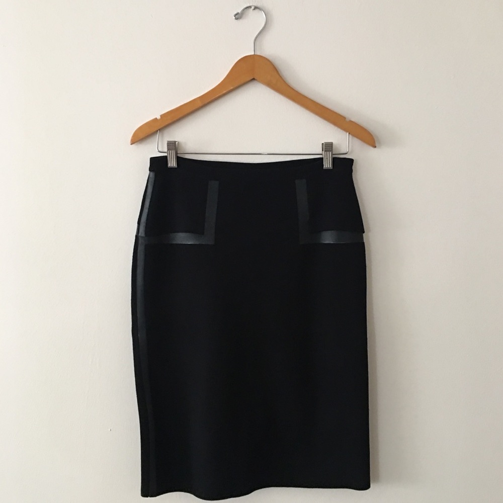 Thick Black Pencil Skirt