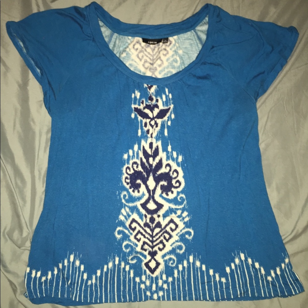 Blue Patterned Top