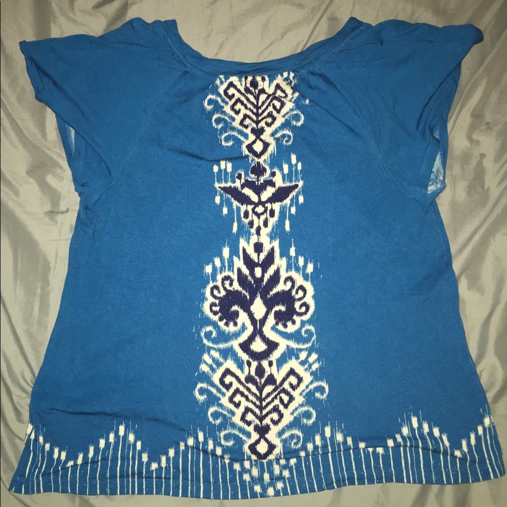 Blue Patterned Top - Picture 2 of 3