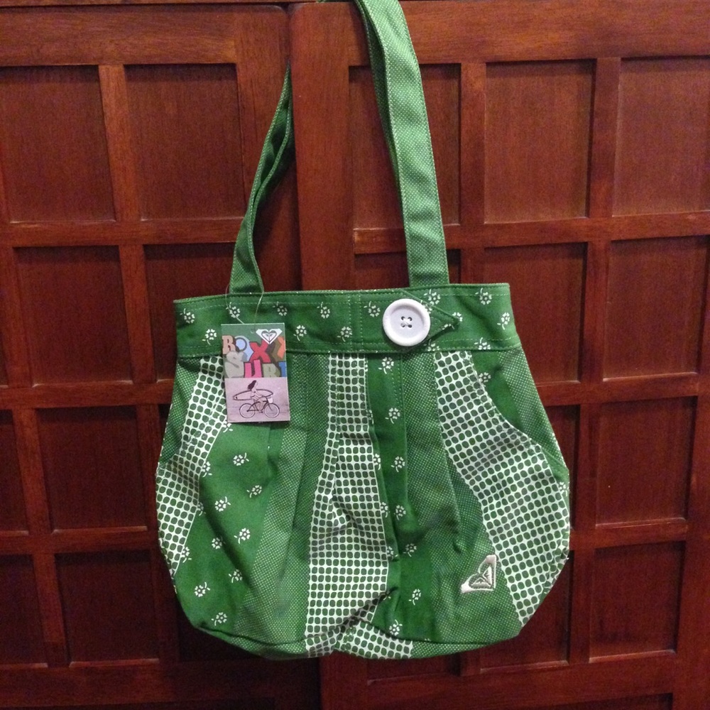 Green pattern Roxy purse