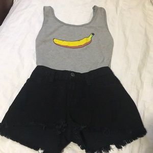 J. Brand black distressed shorts