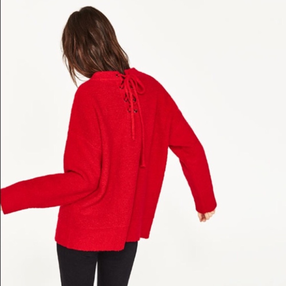 Zara Back Tied Sweater