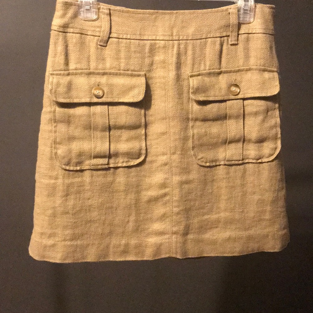 Ann Taylor Loft 100% cotton Tan mini