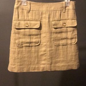 Ann Taylor Loft 100% cotton Tan mini