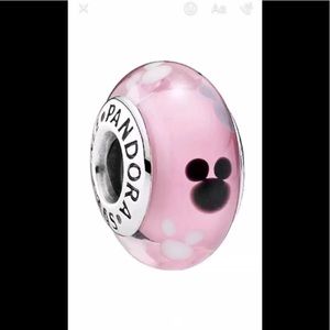 NEW PANDORA DISNEY MICKY MINNIE PINK MURANO