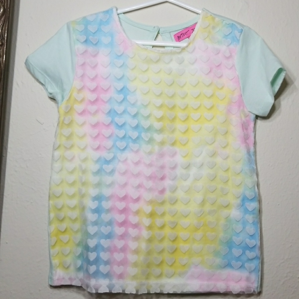 Betsey Johnson Heart Cotton Candy Shirt Toddler 6x