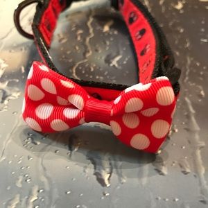 Minnie mouse dog collar