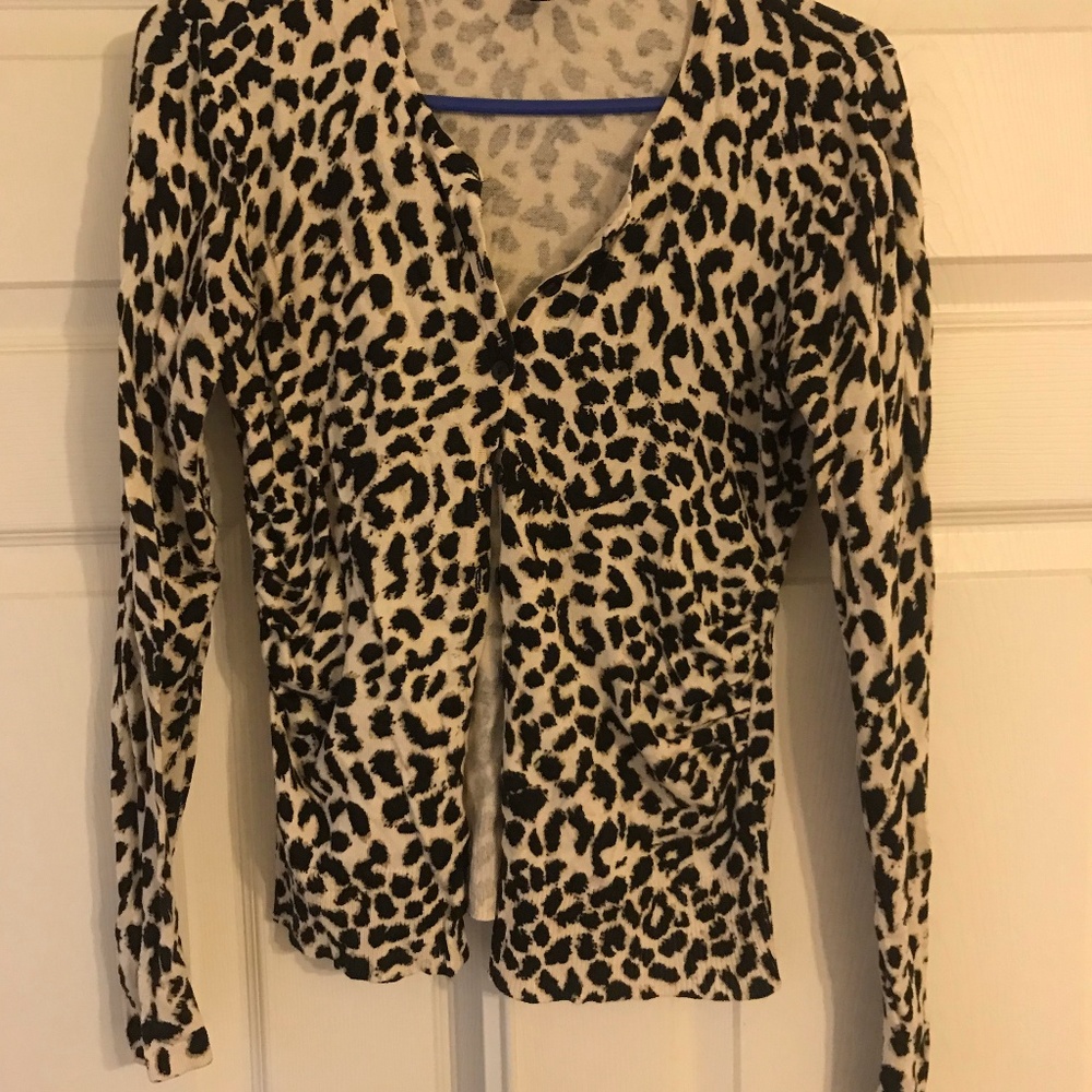 Ann Taylor Small Leopard Cardigan