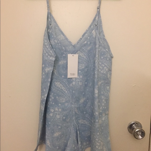 Tobi blue romper Size Medium - Picture 2 of 3