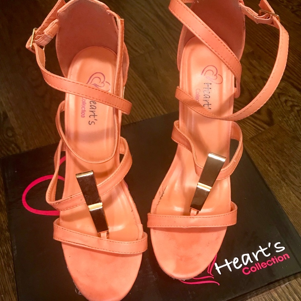 Peachy Wedge Sandal