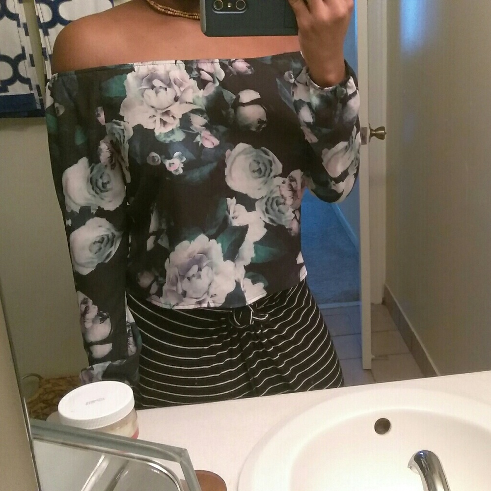 Floral off the shoulder blouse