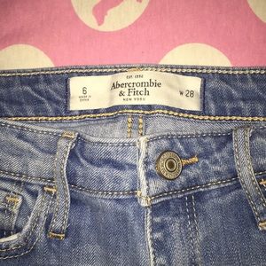 A&F Ripped Light Wash Skinny Jeans