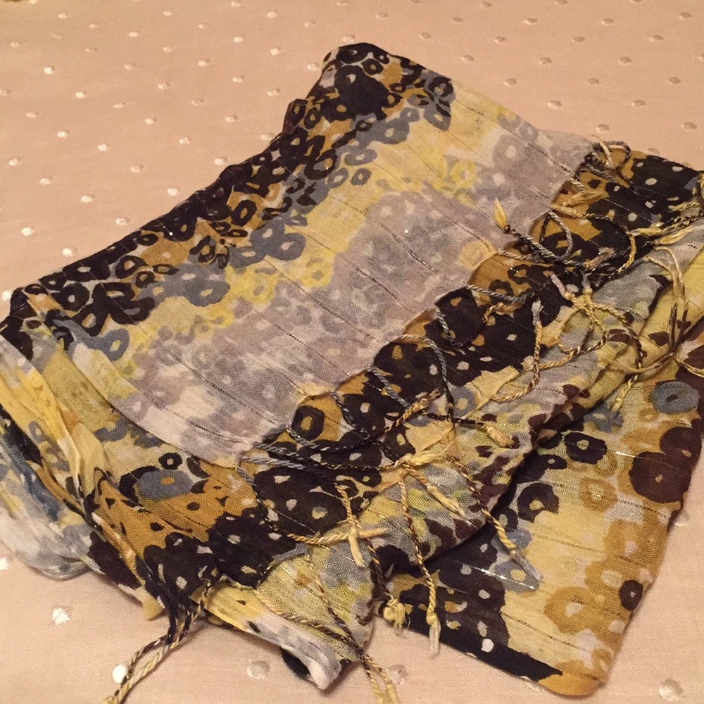 Multi Colored Floral Scarf