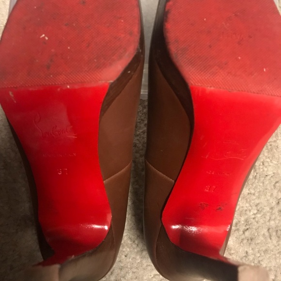 Christian Louboutin Brown Leather Heels - Picture 4 of 4